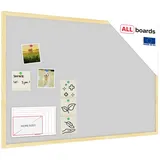 ALLboards Pinnwand 90 x 60 cm Grau