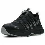 Netanac Arbeitsschuhe Herren Leicht Sicherheitsschuhe, Stahlkappenschuhe Damen, Atmungsaktive Bequeme &Breite Passform, Gummisohle,Grau,EU37 - 37 EU