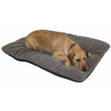 AKAH Hundebett Decke Faserpelz braun mit Thermofüllung XXL 100x120 cm