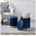 EGLO Hocker Mashike Samt Ø 36 cm Blau/Gold