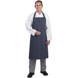 Whites Chefs Apparel A530 Whites Butchers Schürze, gestreift, Marineblau