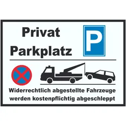 Privat Parkplatz Schild A6 (105x148mm)