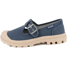 Palladium Unisex Pampa M Washed Mary Jane Flat, Vintage Indigo, 37