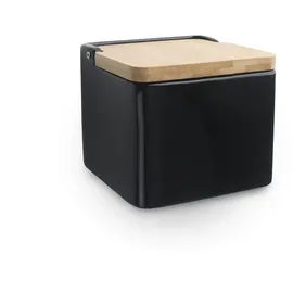 Ibili Quadratischer Salzstreuer 9,9 cm Schwarz unbefüllt