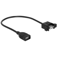 Delock USB-Kabel USB 2.0 USB-A Buchse, USB-A Buchse 0.25m Schwarz 85105