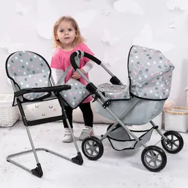 Bayer Design Puppenwagen Set Cosy grau