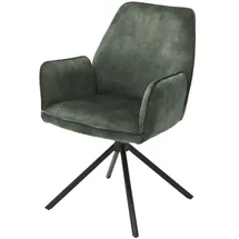 MCA Furniture MCA Ottawa Polsterstuhl mit Armlehne Metall/Stoffbezug - 2 Jahre Gewährleistung - mind. 14 Tage Rückgaberecht - grün