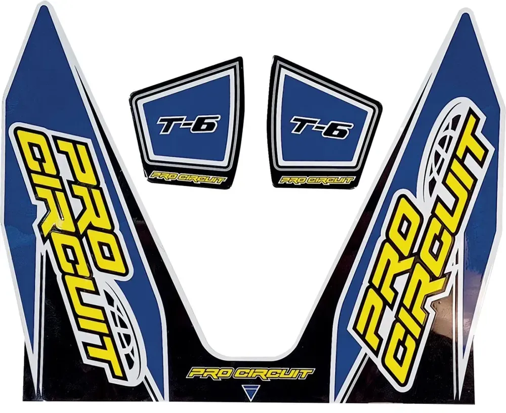 Pro Circuit 4-stroke D22t6-db Thermoaufkleber - Black / Blue / White / Yellow - One Size