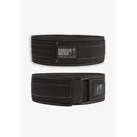 Gorilla Wear 4 Zoll Nylon Gewichthebergürtel - Schwarz/Grau - M/L