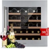 Klarstein - Einbau-Weinkühlschrank, Kleiner Getränkekühlschrank Schmal, 1 Zone Weinkühlschrank mit Glastür, Indoor/Outdoor Beersafe, Kühlschrank