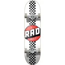 Rad Unisex – Erwachsene Checker Stripe Skateboard, Weiß, 7.75"
