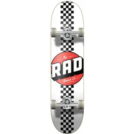 Rad Unisex – Erwachsene Checker Stripe Skateboard, Weiß, 7.75"