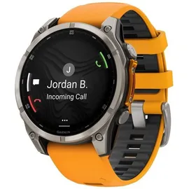 Garmin fenix 8 AMOLED 47 mm sapphire, graphit / titanium titan mit QuickFit Silikon-Armband 26 mm