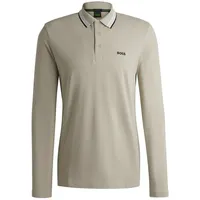 Boss Green Poloshirt Plisy mit Polokragen beige|braun XXL