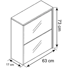 VCM Stido L 63 x 73 x 17 cm weiß