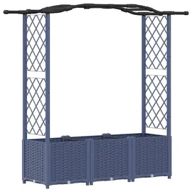 vidaXL Hochbeet mit Rankgitter und Dach 164 x 40 x 142 cm Grau