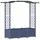 vidaXL Hochbeet mit Rankgitter und Dach 164 x 40 x 142 cm Grau