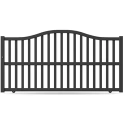 Gartentor Einfahrt, Schiebetor, Modell Essen, Aluminium, Anthrazit, flexible Befestigungssysteme, individuell konfigurierbar