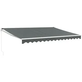 vidaXL Markise Einziehbar Anthrazit 4x3 m Stoff und Aluminium