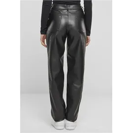 URBAN CLASSICS Straight Leg Synthetic Leather Hosen Black 30