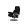 Stressless Relaxsessel Leder 79 x 103 x 73 cm Schwarz mit Hocker