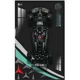 Display Wandboard für Lego 42171 F1 Rennwagen - Wandhalterung Display Ständer Kunst Wandhalterung Rahmen für Rennwagen Bauset Ideales Geschenk für Autoliebhaber - 50 x 80 cm (42171 J)