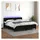 vidaXL Boxspringbett mit Matratze & LED Schwarz 180x200 cm Stoff