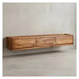 KADIMA DESIGN Lowboard 160x25 cm Braun Holz