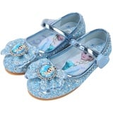 FStory&Winyee Mädchen Prinzessin Schuhe Kinder ELSA Sandalen Partei Glitzer Kristall Schuhe Mädchen Kostüm Zubehör Karneval Verkleidung Party Aufführung Fasching Tanzball, Blau, 23 EU - 23 EU