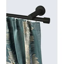 GARESA Gardinenstange GARESA "KEA", schwarz, L:370cm Ø:20mm, Aluminium, Holzwerkstoff, Kunststoff, Gardinenstangen, Vorhanggarnitur, einfache Montage, verlängerbar, Wandmontage, Kappe