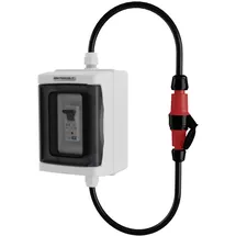 Doktorvolt Adapter 230V Stecker auf 230V Kupplung mit Sicherung C16 1P Doktorvolt DV-2513-AZ-230V