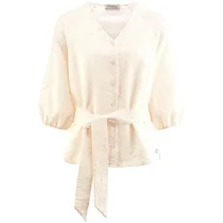Bluse V-Ausschnitt Uta Raasch beige, 38