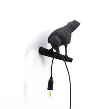 SELETTI Bird Lamp Dekolampe Blick links Schwarz