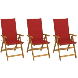 vidaXL Klappbare Gartenstühle 38,5 x 51 x 33 cm braun 3 St.