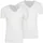 Jockey Cotton + Unterhemden, feuchtigkeitsregulierend, 2er-Pack, für Herren, WHITE, L