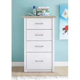 Begabino Kommode LUCA Pinie weiß/Trüffel-Optik