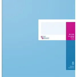 KÖNIG & EBHARDT Spaltenbuch 8-Spalten 27,7x29,7mm 40 Blatt Hellblau/kariert