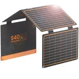 FlexSolar 40W Faltbares Solarpanel, Tragbares Solarladegerät mit USB-A (QC3.0) & USB-C (PD3.0), 13.9V 2.9A, IP67 Wasserdicht, PET, Hohe Effizienz, Für Camping & Outdoor