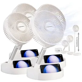 Pearl 4er-Set 2in1-Akku-Tisch- & Standventil., ausziehb. bis 1 m, 8,5h