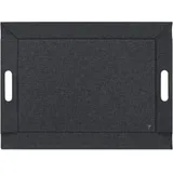 Freeform Tablett Textilstruktur, 55x41cm, schwarz