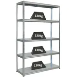 Proregal Schwerlastregal Steel Eagle HxBxT 180x120x40 cm Fachlast 130kg Verzinkt