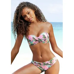 s.Oliver Bügel-Bandeau-Bikini-Top »Azalea«, im tropischen Druck, Gr. 36 - Cup E, rose-bedruckt, , 78664641-36 Cup E