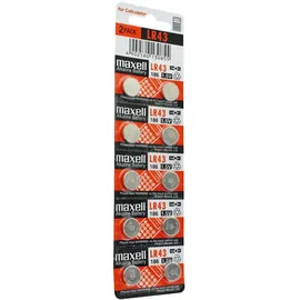 Maxell LR43, SR43W, VA12GA, 186, 84, LR1142 10er Set LR43 Knopfzelle 386