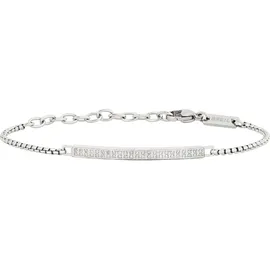 Breil Light Row Herren Edelstahlarmband mit Zirkonia silber TJ3361 Größe 17-22 cm