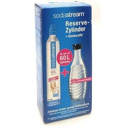 SodaStream CO2-Zylinder + Glaskaraffe 0,6 l schwarz