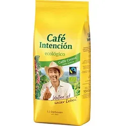 Café Intención ecológico Café Crema Bio-Kaffeebohnen, Arabicabohnen kräftig, 1,0 kg