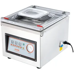VEVOR Kammer-Vakuumierer 320 W Vakuumiergerät für feuchte Lebensmittel Fleisch Marinaden usw. kompakte Größe mit 32 cm Versiegelungslänge Anwendung in der privaten Küche und im gewerblichen Bereich