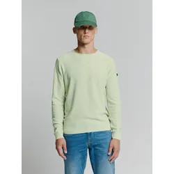 Rundhalspullover NO EXCESS "No Excess Pullover mit Rundhalsausschnitt", Herren, Gr. XXXL, grün (mint), 100% baumwolle, Pullover