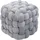 Mendler Hocker HWC-Q48 Samt 39 x 39 x 39 cm Dunkelgrau