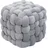 Mendler Hocker HWC-Q48 Samt 39 x 39 x 39 cm Dunkelgrau